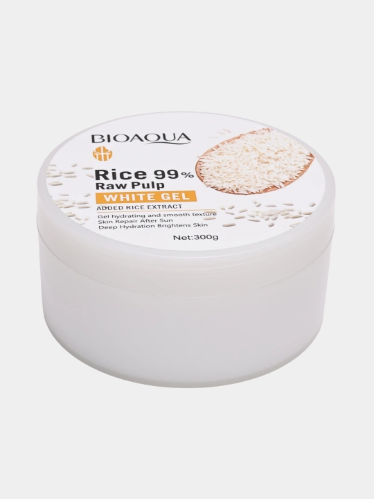 BioAqua Rice 99% yuz terisini parvarish qilish uchun guruch geli - 