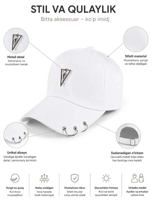 Kepka paxtali Colorado, кепка, uniseks beysbolka, bitta o‘lcham (one size) - 