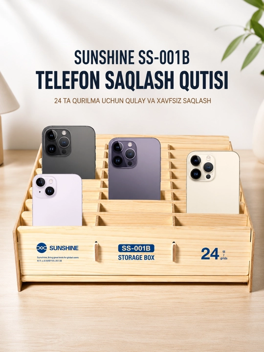 SUNSHINE SS-001B 24-секционный блок для организации хранения мобильных телефонов - 