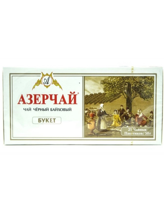 Чай черный Азерчай Букет в пакетиках 25 шт 50 гр - 
