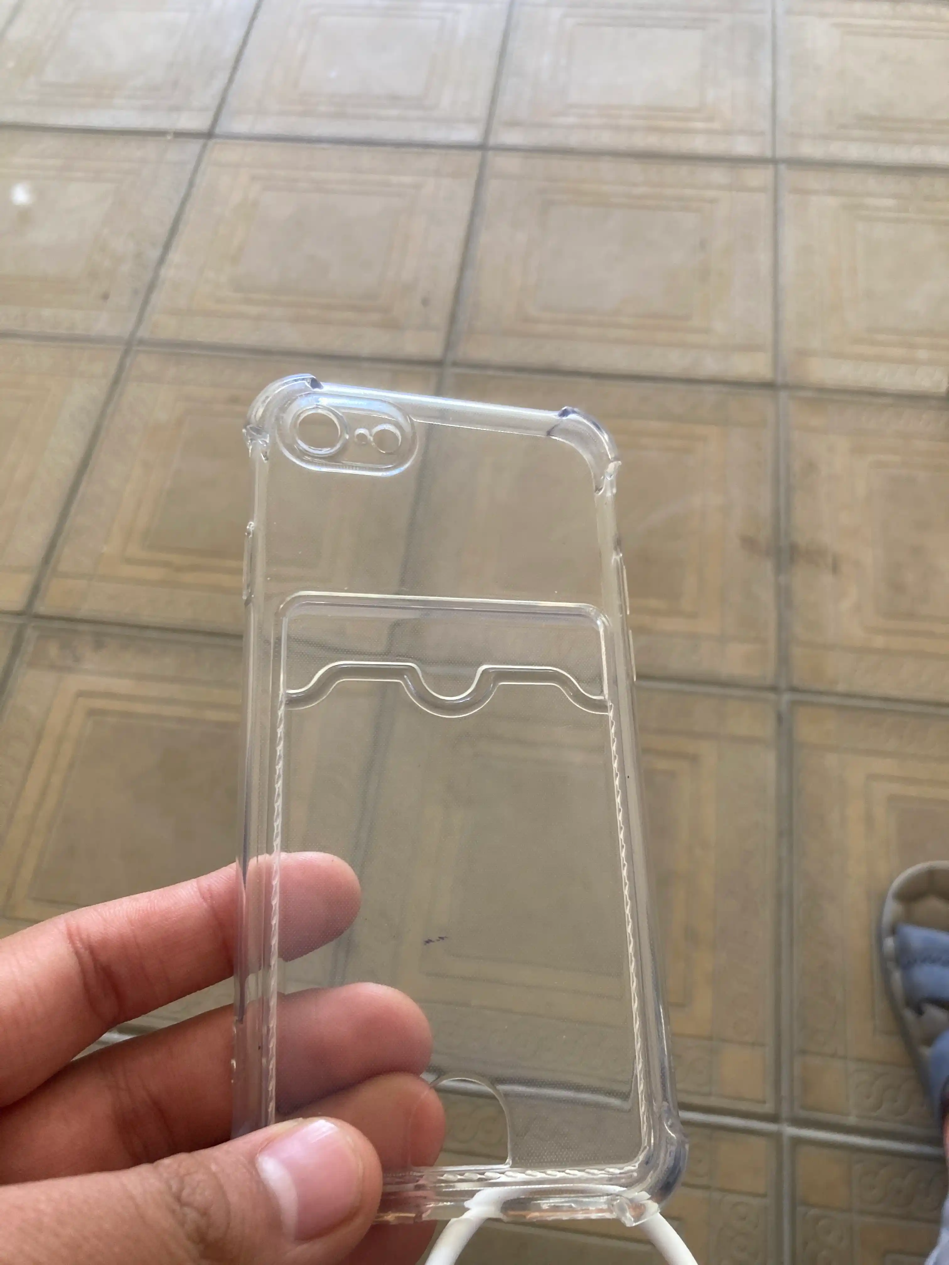 Чехол с карманом для карт, iPhone 6, 7, 8, SE, XS, 11, 12, 13, 14, 15 Pro, Max прозрачный