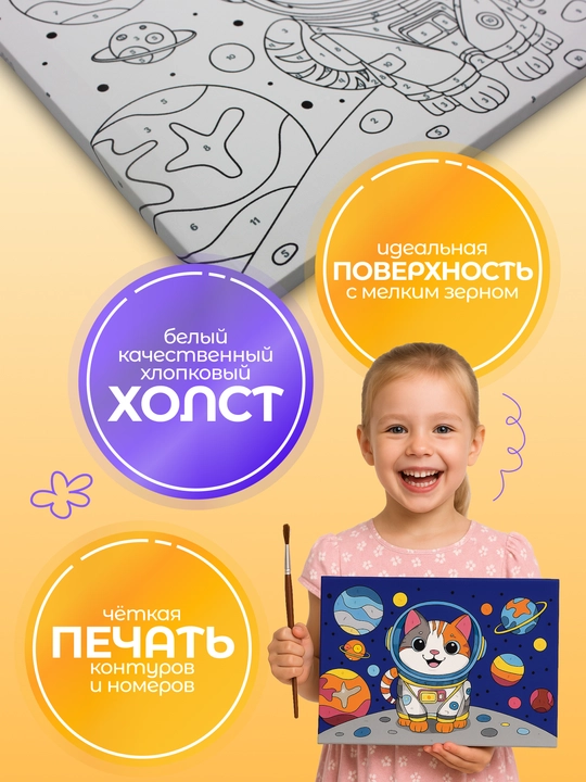 Kosmonavt nomli kanva surat, 20 x 30 x 1,8 sm