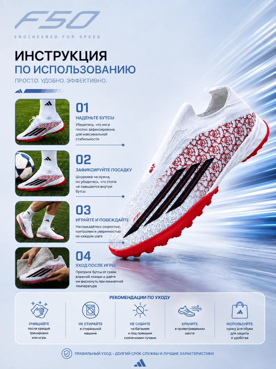 Футбольные бутсы, бутсы Adidas, Adidas F50