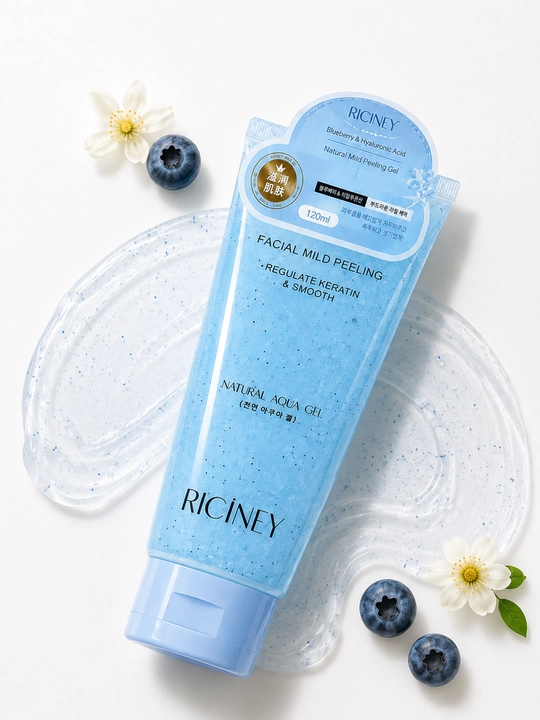 Ricinney Natural Aqua Gel - Пилинг-гель для женского лица 120 мл - 
