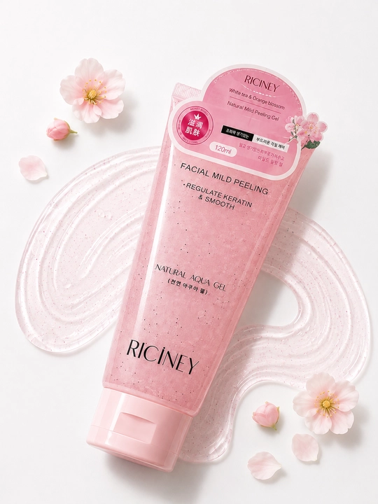 Ricinney Natural Aqua Gel - Пилинг-гель для женского лица 120 мл - 