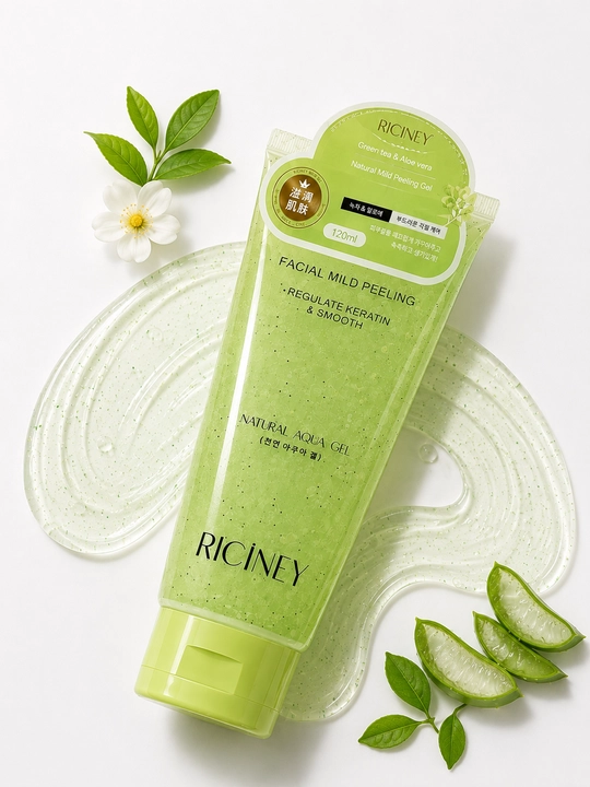 Ricinney Natural Aqua Gel - Пилинг-гель для женского лица 120 мл - 