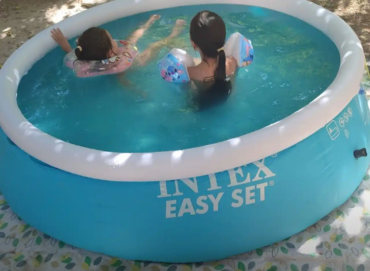 INTEX Easy Set dumaloq shishiriladigan basseyn  sovg‘a dala hovli oilaviy basseyn