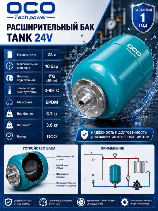 Kengaytirish bak - 24 litr