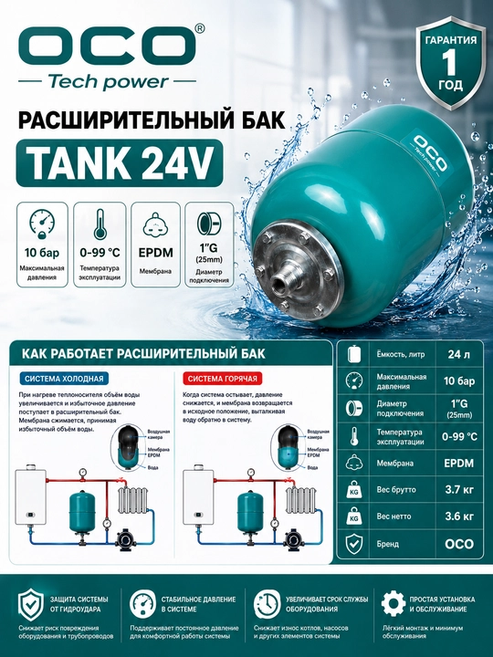 Kengaytirish bak - 24 litr - 