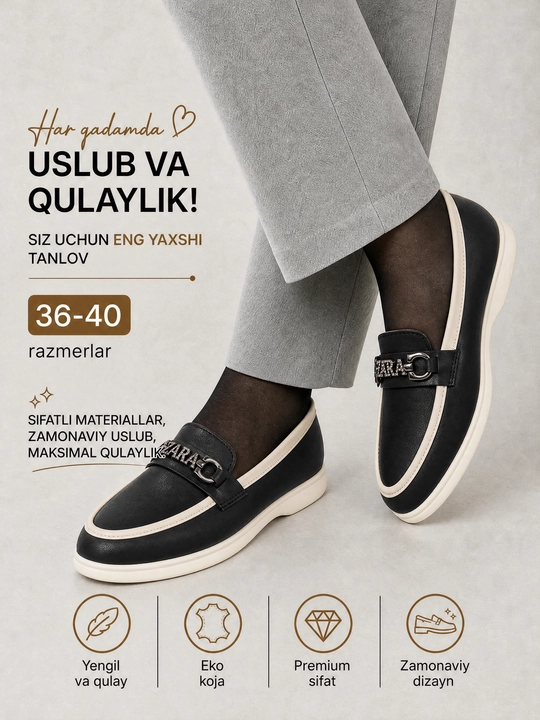 Ayollar uchun zamsh mokasina tufli, qulay klassik poyabzal, 36-40