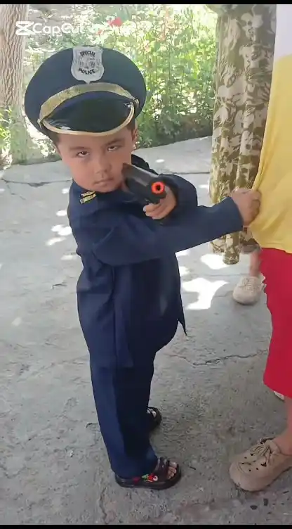 Bolalar uchun politsiya xodim kastyumi + bosh kiyim + remen