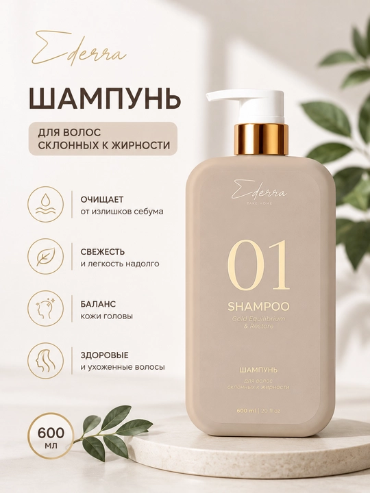 Ederra Шампунь для волос, склонных к жирности - 