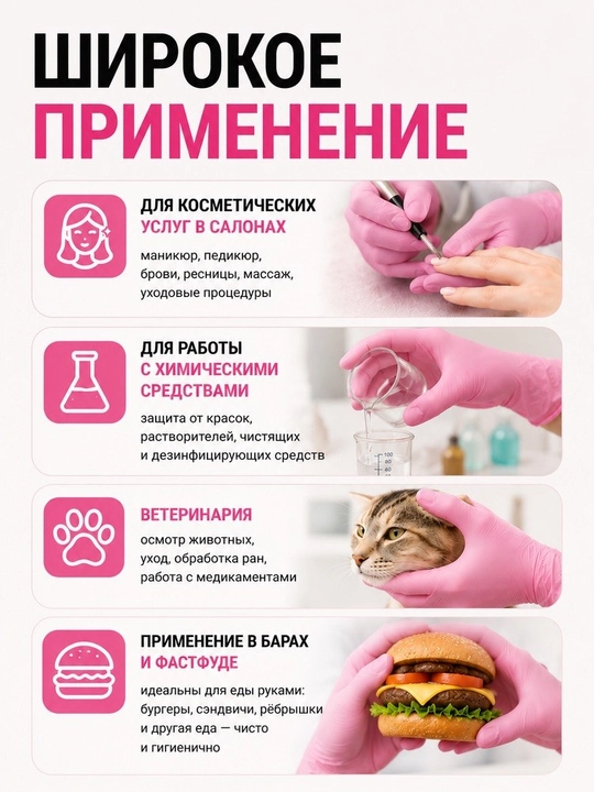 Bir martalik, kukunsiz nitril qo'lqoplar – 100 dona