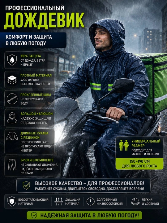Профессиональный дождевик — защита от дождя и ветра