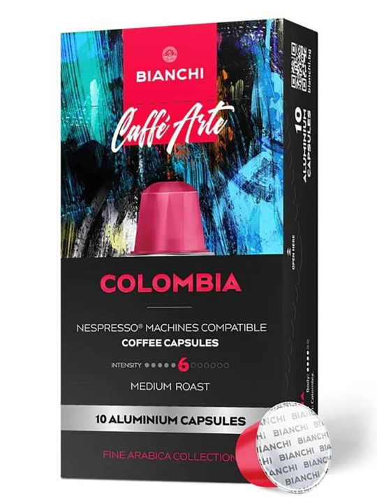 "Bianchi Nespresso Arte" kapsulali kofe (Kolumbiya), 10 kapsula - 