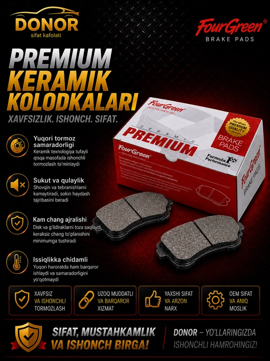 Тормозные колодки FourGreen - 
