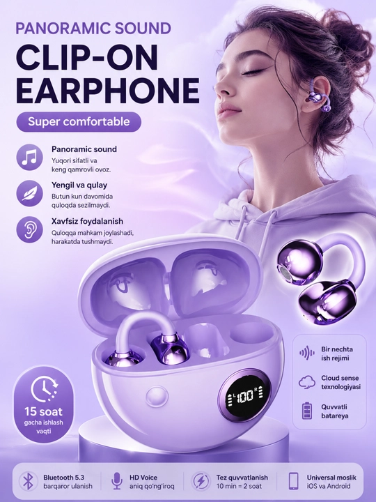 SoundRing Air - ochiq simsiz quloqchinlar, Simsiz quloqchinlar, Sport uchun - 