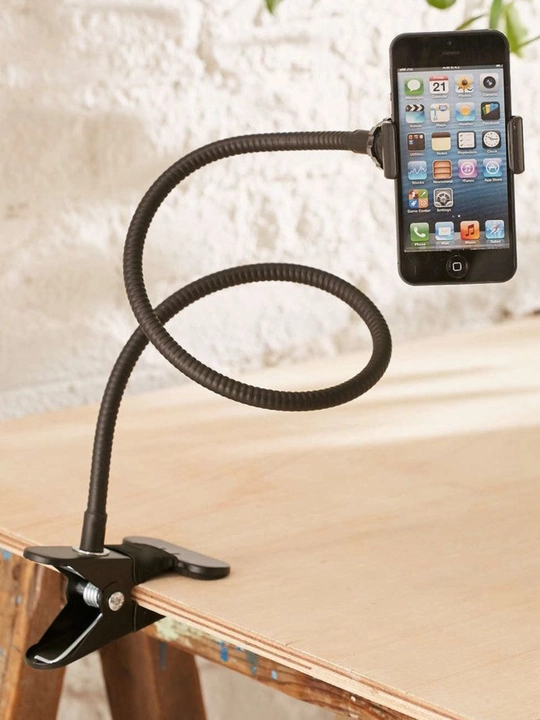 Egiluvchan telefon tutqichi, stol qisqichi, 60 sm bo‘yin, 360° aylanish - 
