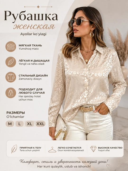 Leopard jakkard naqshli ayollar ko'ylagi - 