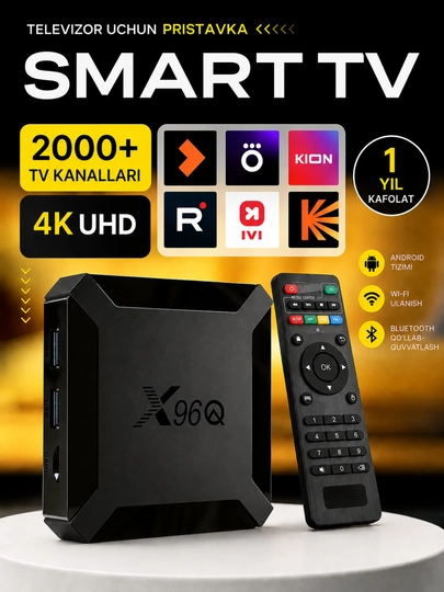 TV98 5G Pro, X96Q, Smart TV Box, Android TV, 4K, 8K, 2ГБ RAM, 16ГБ ROM, ТВ приставка - 