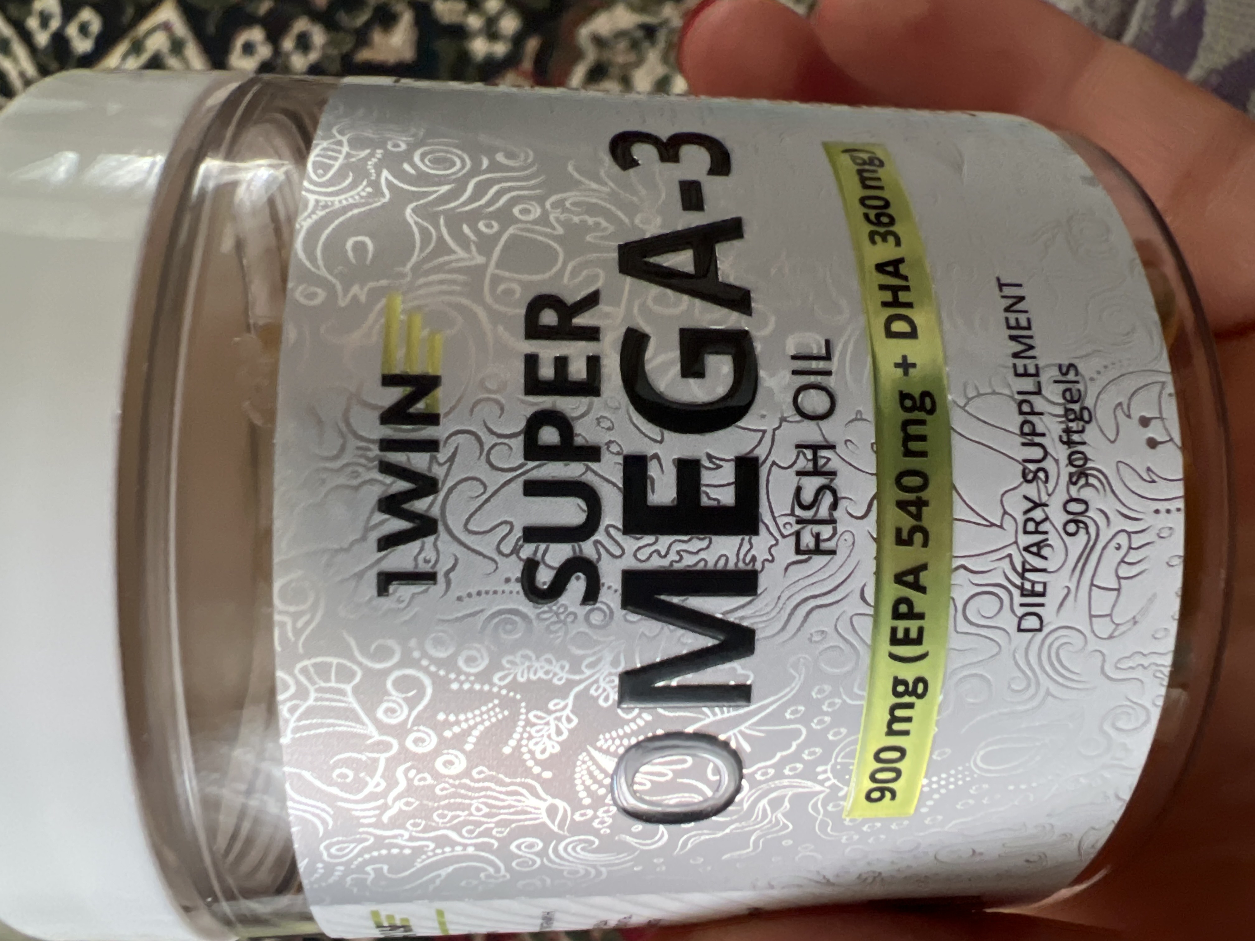 Omega-3 1WIN, рыбий жир из анчоусов, витамины для сердца, мозга и иммунитета, 900 мг