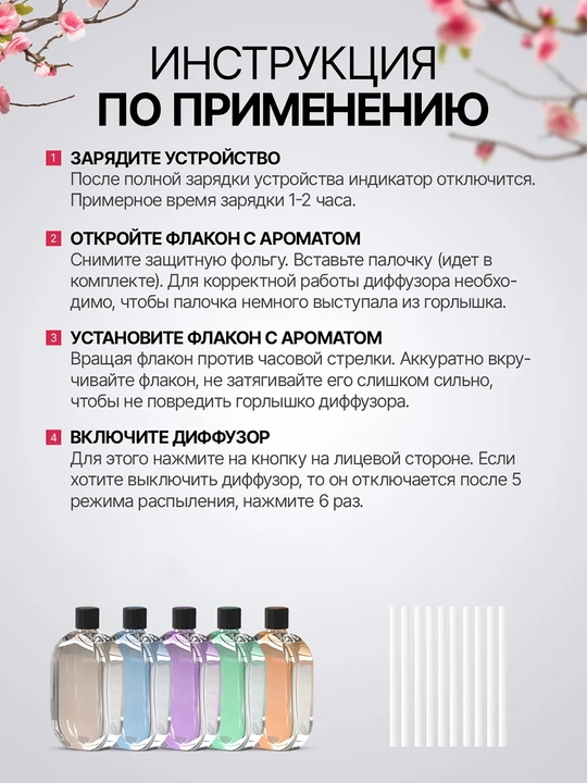 Yoritgichli avtomatik aromadiffuzor tasodifiy hid bilan 50 ml