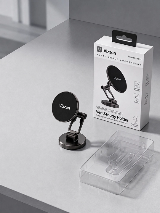 Avtomobil va stol uchun magnitli telefon tutqichi Vizzon VentSteady Holder