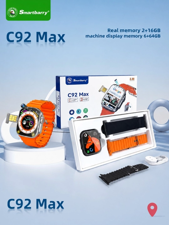 Smart soat C92 MAX sim-karta kamerasi bilan to'liq bilak telefoni - 