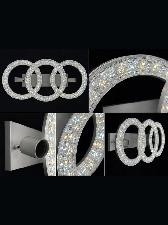 Shift LED lyustrasi, 3 yorug‘lik rejimi, 20 m² gacha