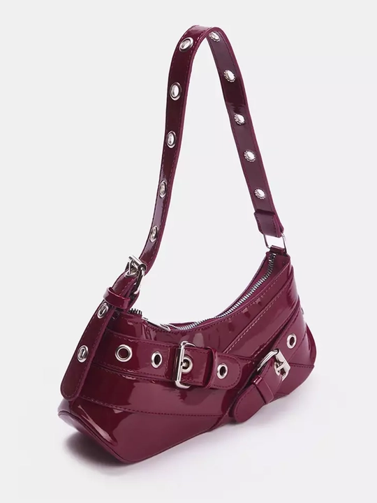 Ayollar bageti sumkasi, yelka orqali, Y2K - retro uslubdagi Pinterest, eko charm