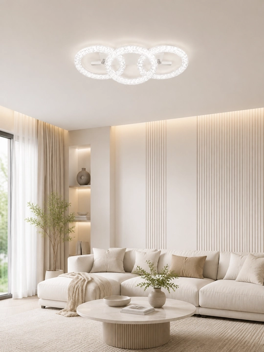 Shift LED lyustrasi, 3 yorug‘lik rejimi, 20 m² gacha