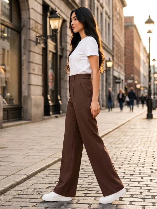 Ayollar klassik palasso shimlari, keng klassik shimlar