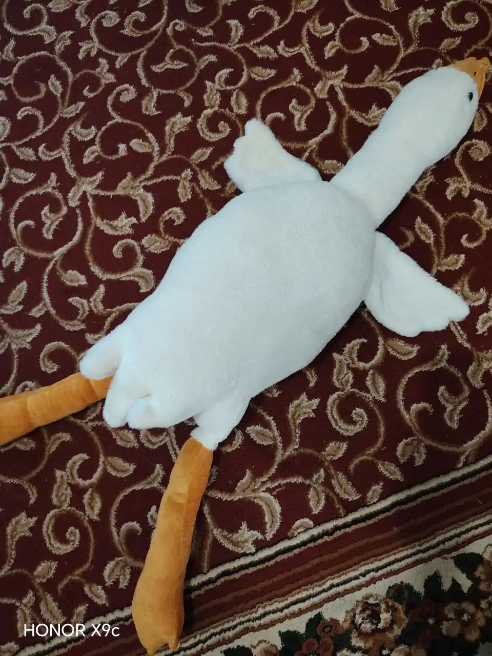 Мягкая игрушка Гусь обнимусь, плюшевая, белая, подарок ребенку