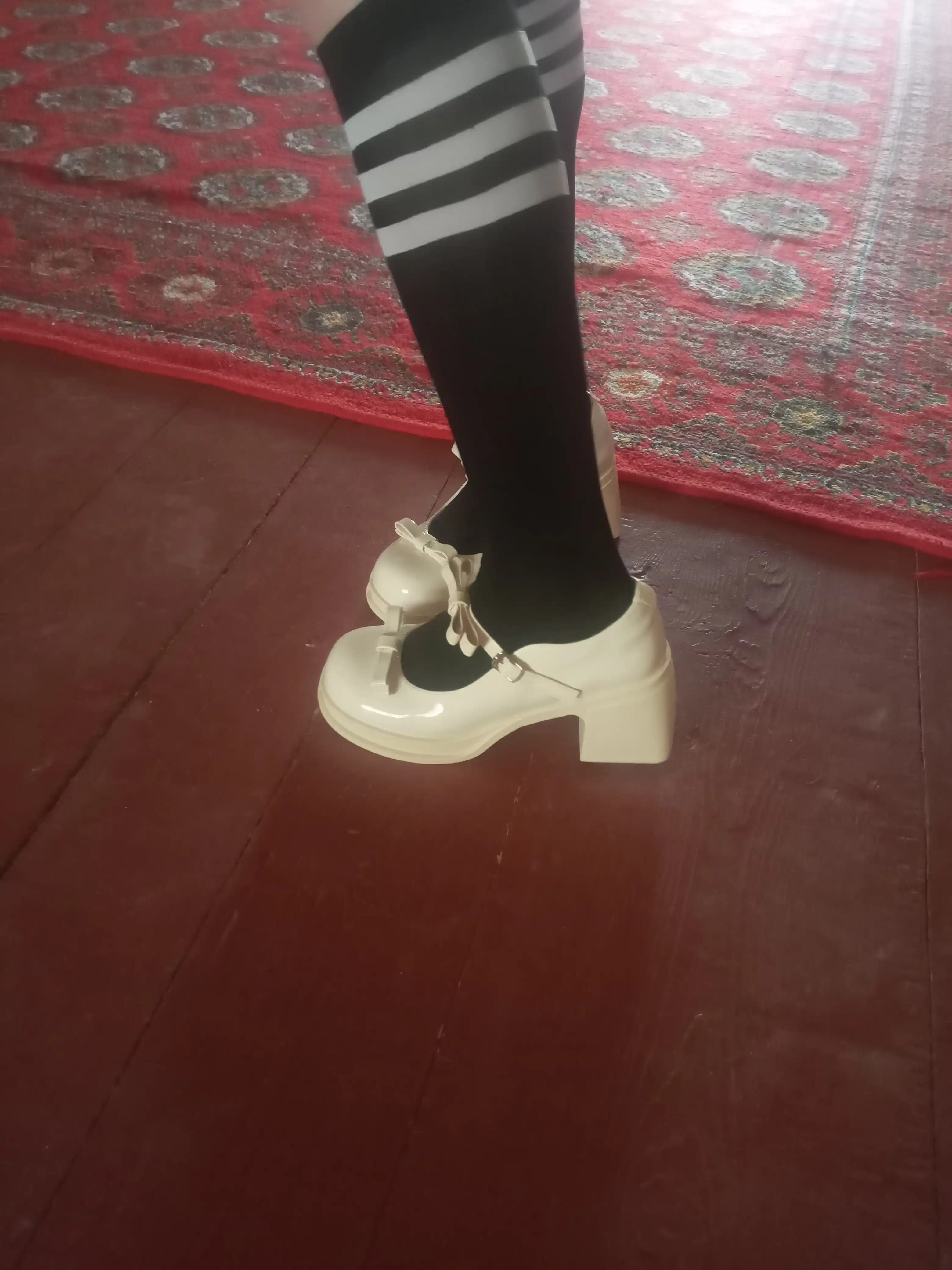 Meri Jeyn uslubidagi ayollar tuflilari, tabiiy eko-charm kabluk 7 sm