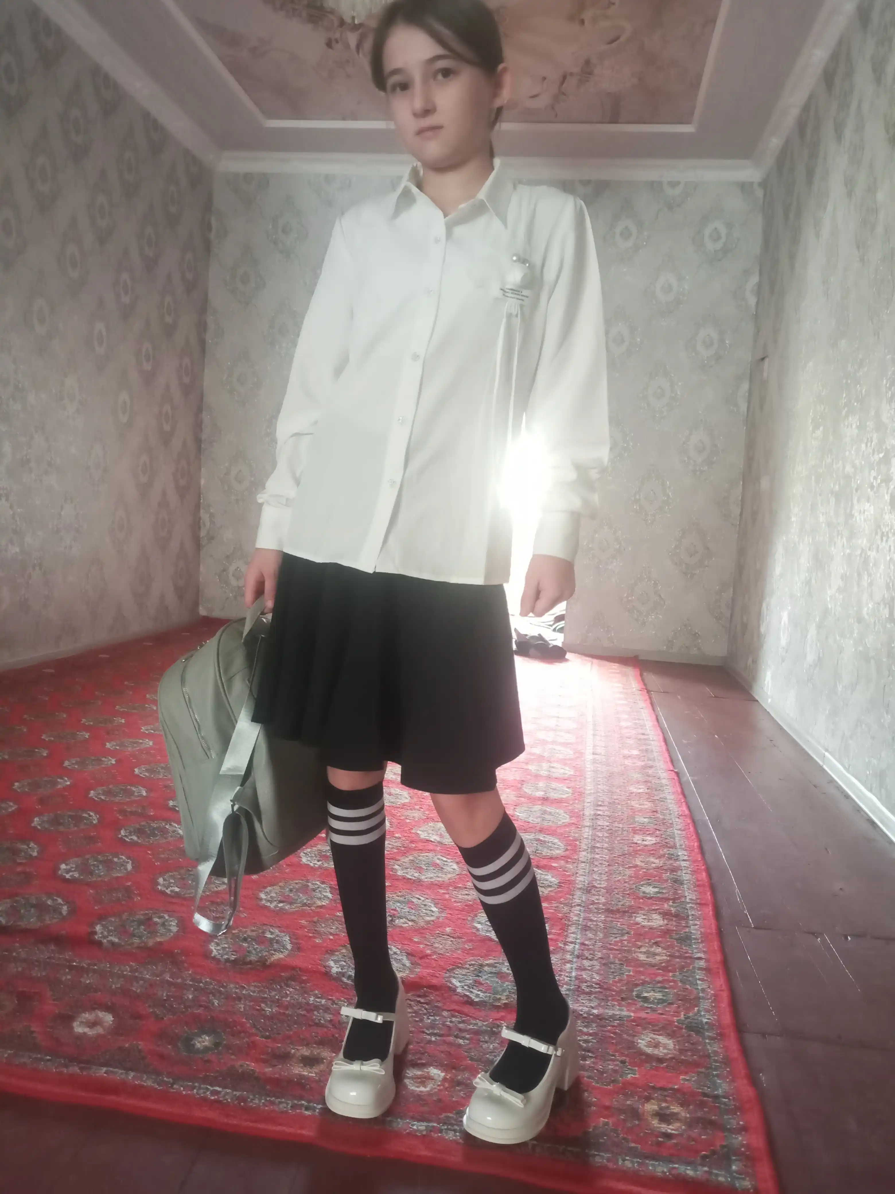 Meri Jeyn uslubidagi ayollar tuflilari, tabiiy eko-charm kabluk 7 sm