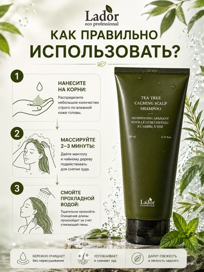 Шампунь для волос LADOR, успокаивающий, 330 мл, Lador