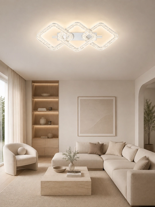 Shift LED lyustrasi, 3 yorug‘lik rejimi, 20 m² gacha