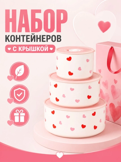 Набор контейнеров для еды, кухонный органайзер, банки с крышкой - 
