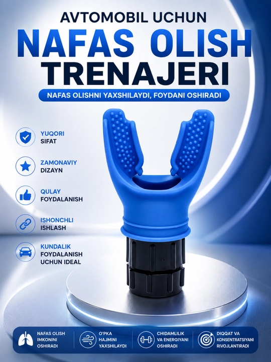 Nafas olish simulyatori, o'pkani kengaytirish uchun, kardio uchun trenajer, mini trenajer - 