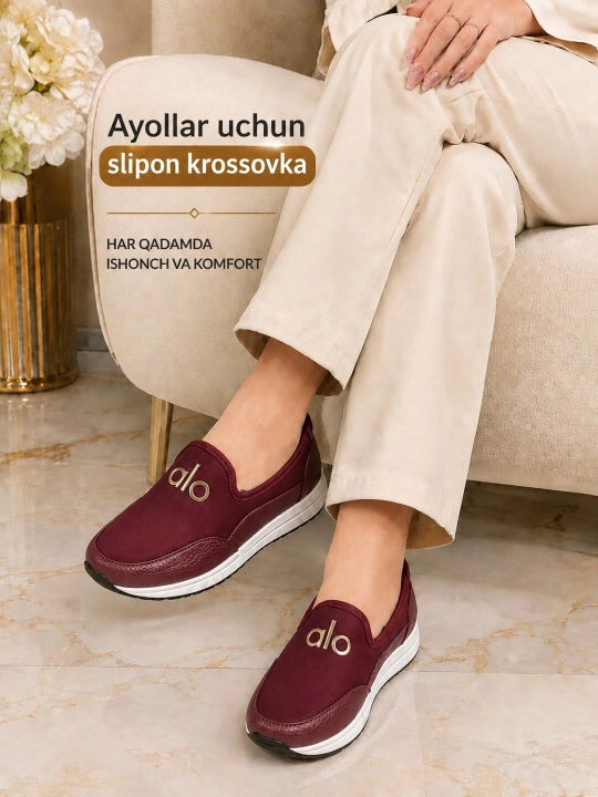 Ayollar uchun 36-41 o‘lchamli krossovkalar, ayollar poyabzali, sliponlar