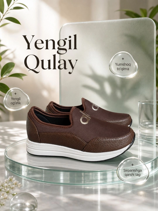 Ayollar uchun 36-41 o‘lchamli krossovkalar, ayollar poyabzali, sliponlar
