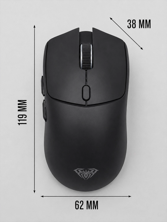 AULA SC580 SE simsiz o‘yin sichqonchasi, 10 000 DPI, Bluetooth / 2.4 GHz / simli, 500 mAh