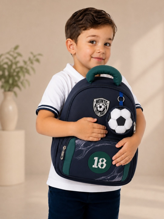 Bolalar uchun maktab ryukzagi futbol sumkachali 25×10×30 sm