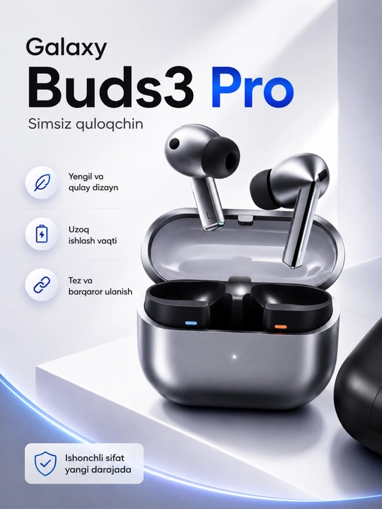 Беспроводные наушники Samsung Galaxy Buds3 Pro TWS с шумоподавлением ANC Bluetooth 5.4 - 