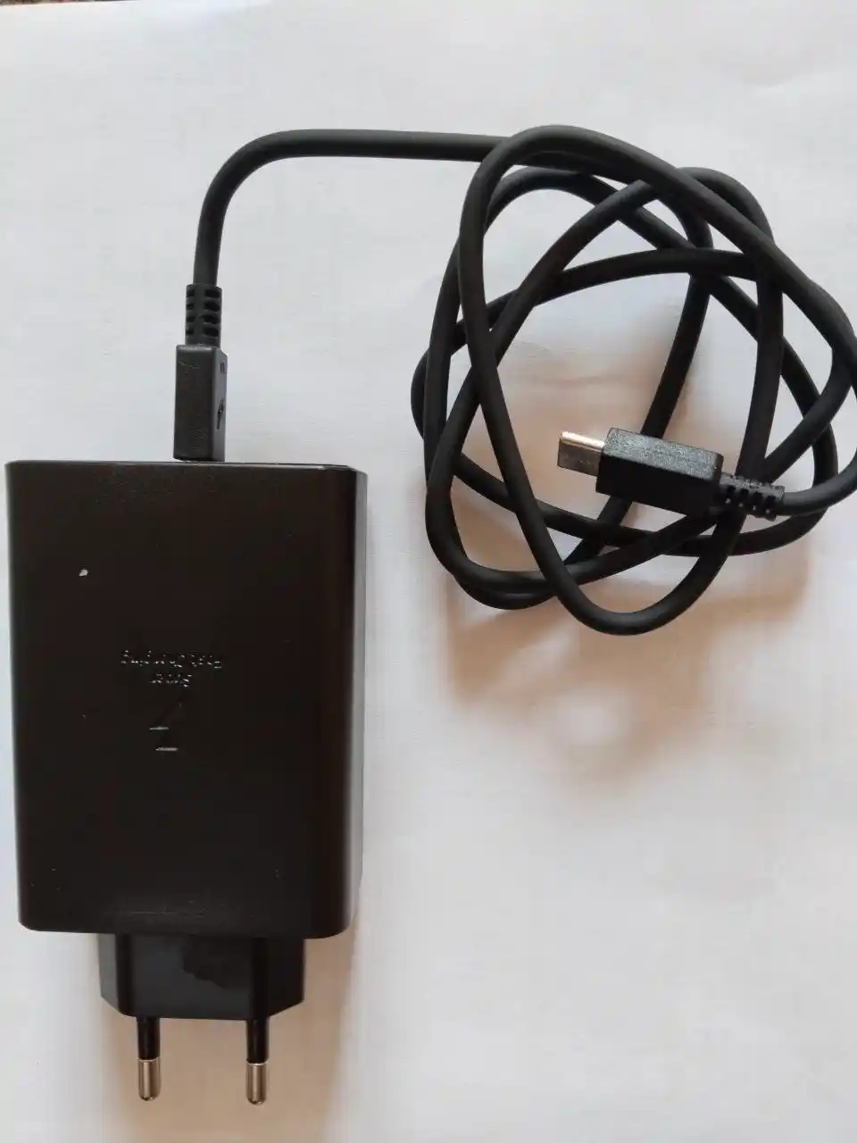 Samsung 65W PD adapter, USB-C tezkor zaryadlovchi, samsung zaryadchik, kabel bilan