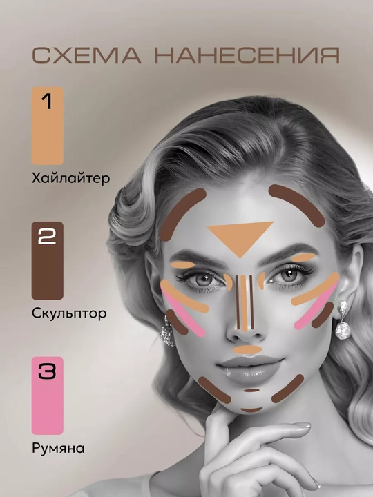 Скульптор стик для лица кремовый MULTITALENT, тон 1