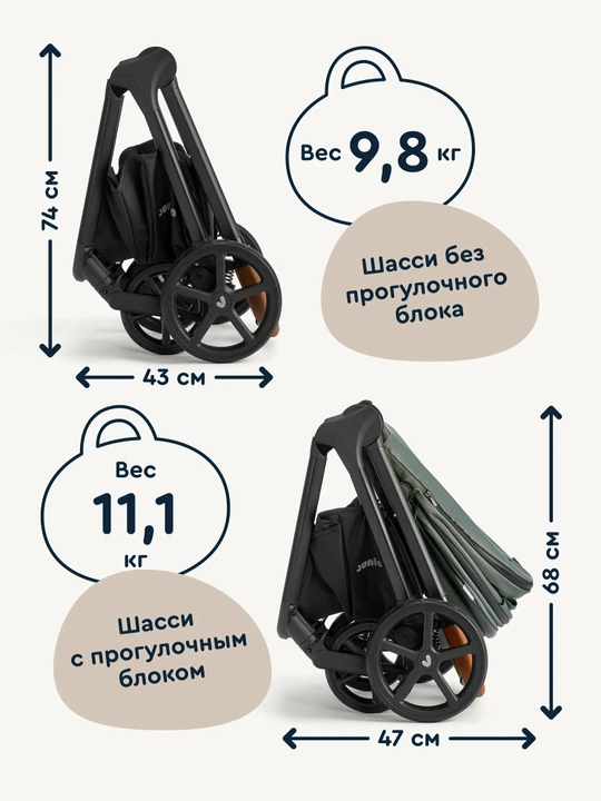 Yangi tug‘ilgan chaqaloqlar uchun Junion Chillibom 2v1 universal barcha mavsumga mo‘ljallangan sayr aravachasi
