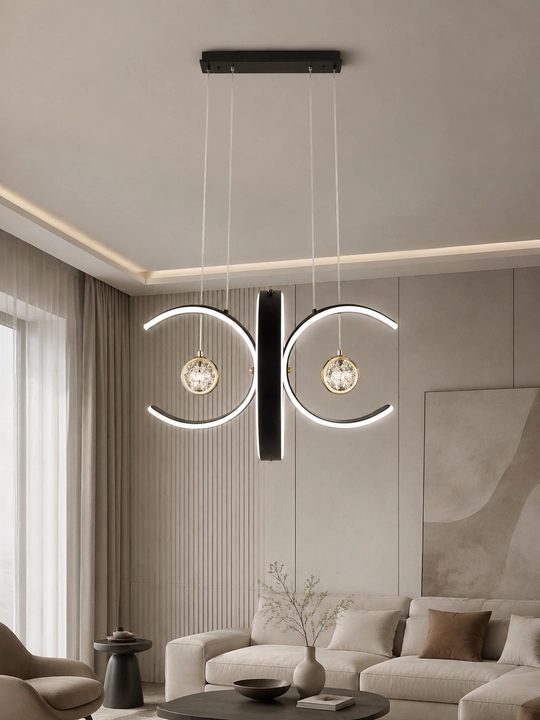 LED osma lyustra, 3 xil yorug‘lik rejimi, balandligi sozlanadi