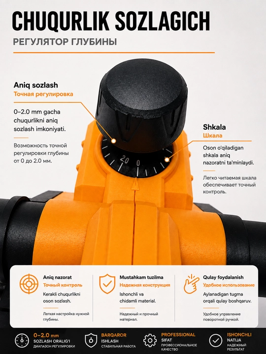 COOFIX | 650 Vt quvvatli, 82 mm elektr randalash mashinasi