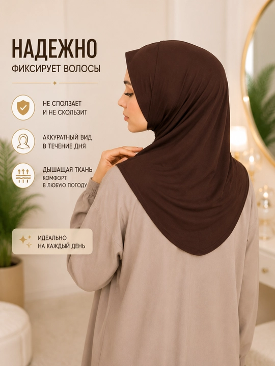 Ayollar uchun qulay hijob ro‘mol, kundalik kiyish uchun bosh o‘rami